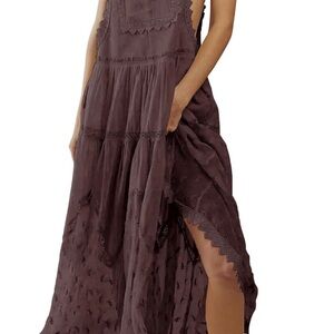 Elegant Brown Maxi Dress